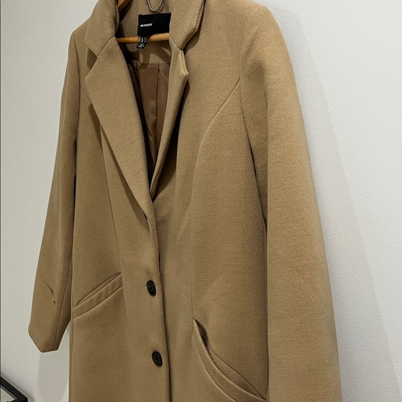 Vero Moda Women’s Coat XL Pea Coat Camel Tan Jacket Spring Fall Neutral *As Is - Picture 7 of 15